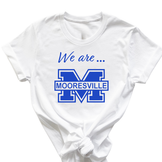 WE ARE MOORESVILLE - WHITE ADULT SHORT SLEEVE
